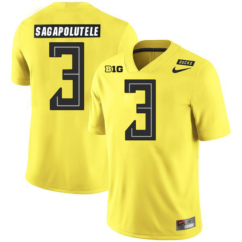 Jaron-Keawe Sagapolutele Oregon Jersey,Oregon Ducks Football Uniforms,Jerseys Youth-Alternate Yellow